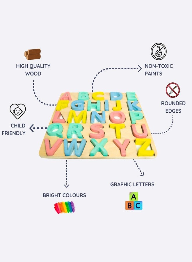 Techny Birds Technybirds Wooden Learning Combo Educational ABCD Board for Baby, Activity Toys for Toddlers & Preschoolers | ABCD Puzzle Set | Puzzle Toys for 2 Years Old Boys & Girls (Alphabets) - Image 3